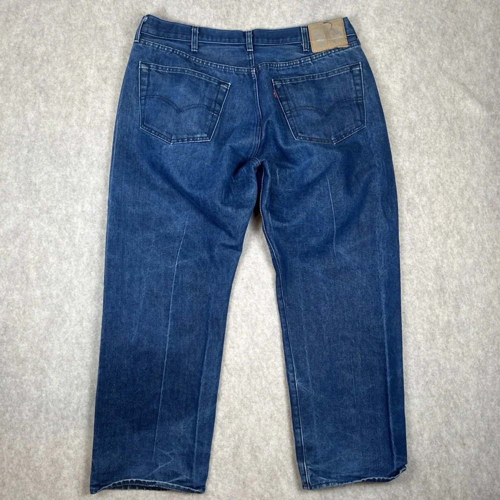 Levi's 501 Original Fit Button Fly‎ Dark Wash Jeans Men's 40x30 Blue